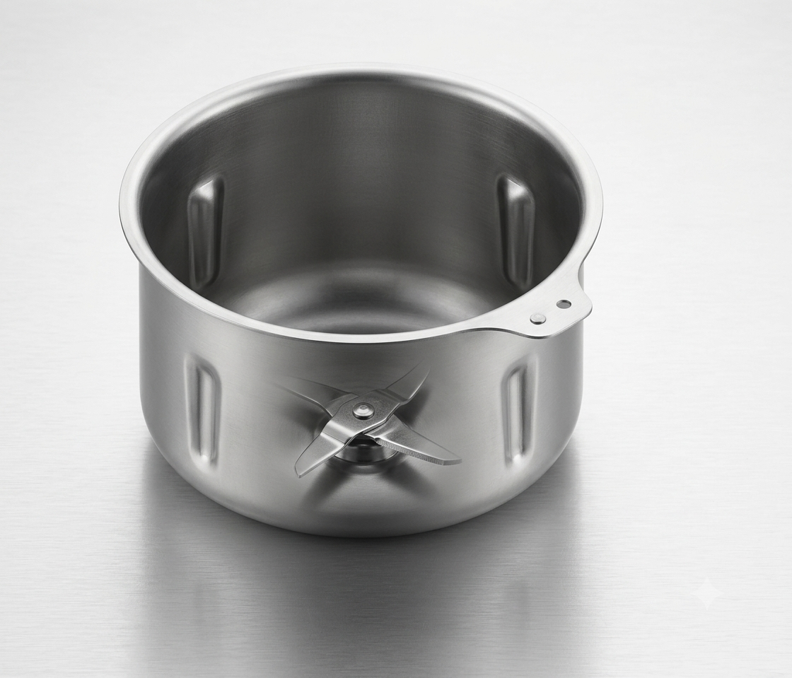 Finished stainless steel component from the sketch