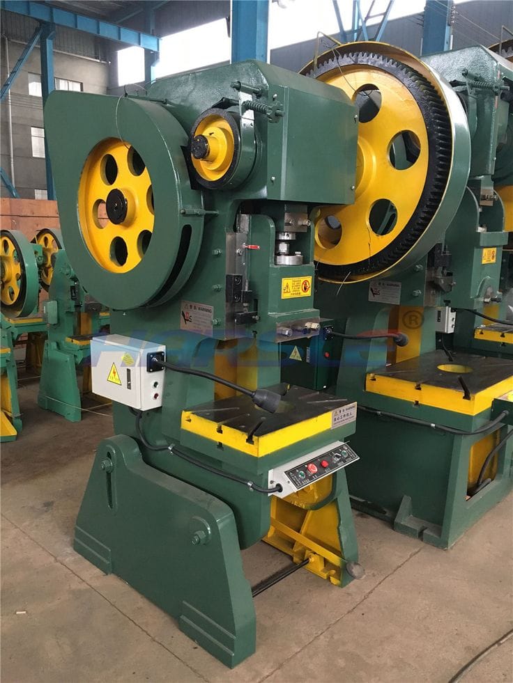 Mechanical power press used for stainless steel blanking at OMH