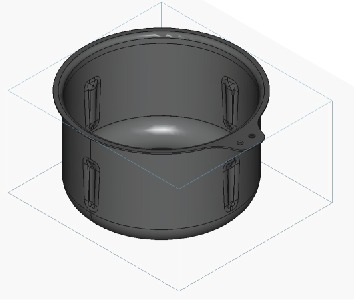 Engineering sketch of a stainless steel component